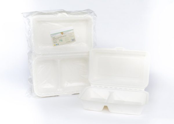 Caixa Alimentos 2 Compartimentos Biodegradável