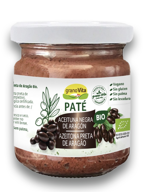 PATE BIO ACEITUNAS NEGRAS DE ARAGON 175 GR