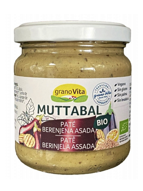 PATE MUTTABAL BIO (BERENJENA ASADA) EN CRISTAL 175G