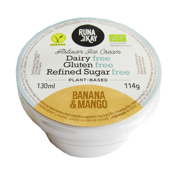 HELADO PLATANO y MANGO 130 ml ECO-VEGANO