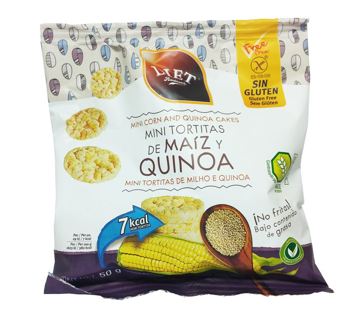 MINI TORTITAS DE MAIZ Y QUINOA SIN GLUTEN 50 GR