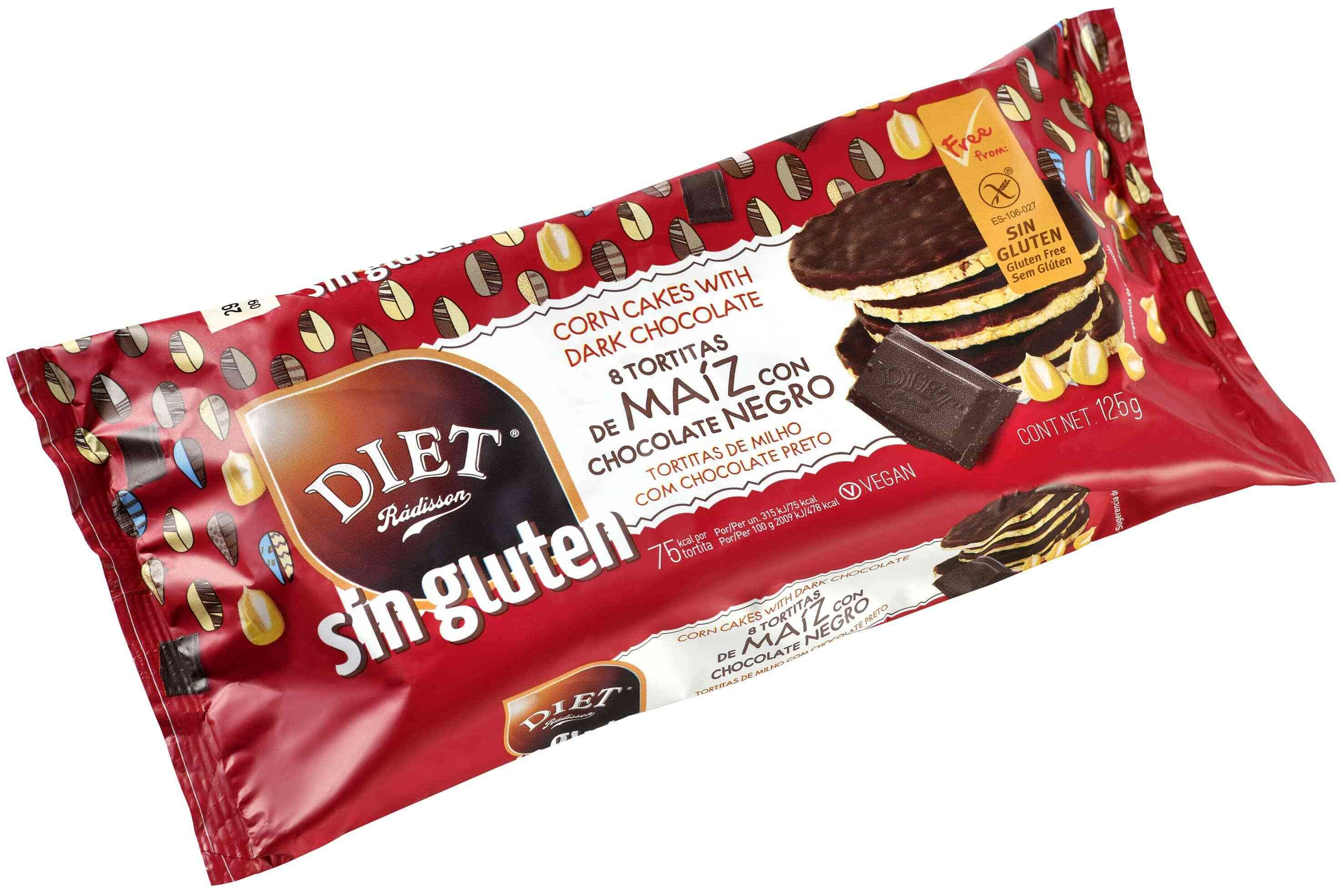 TORTITAS DE MAIZ CHOCOLATE NEGRO SIN GLUTEN 125 GR