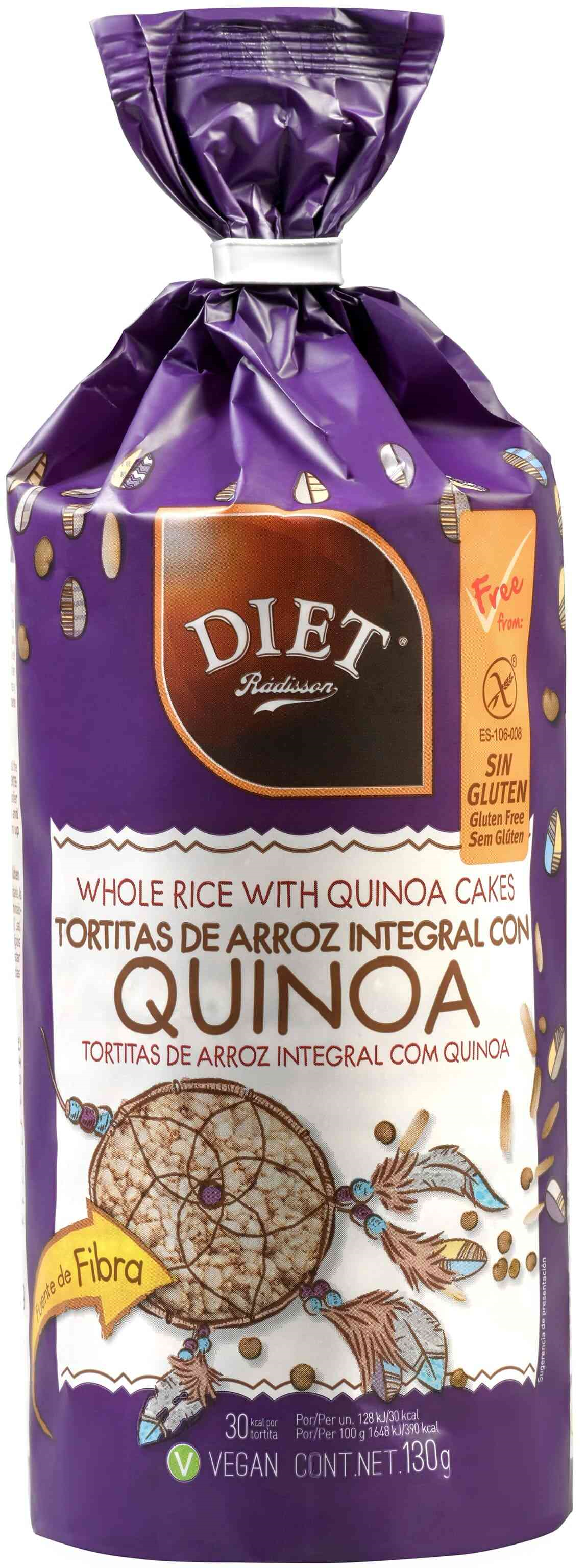 TORTITAS DE ARROZ Y QUINOA SIN GLUTEN 130 GR