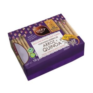 TOSTADAS LIGERAS DE ARROZ  Y QUINOA SIN GLUTEN 100 GR