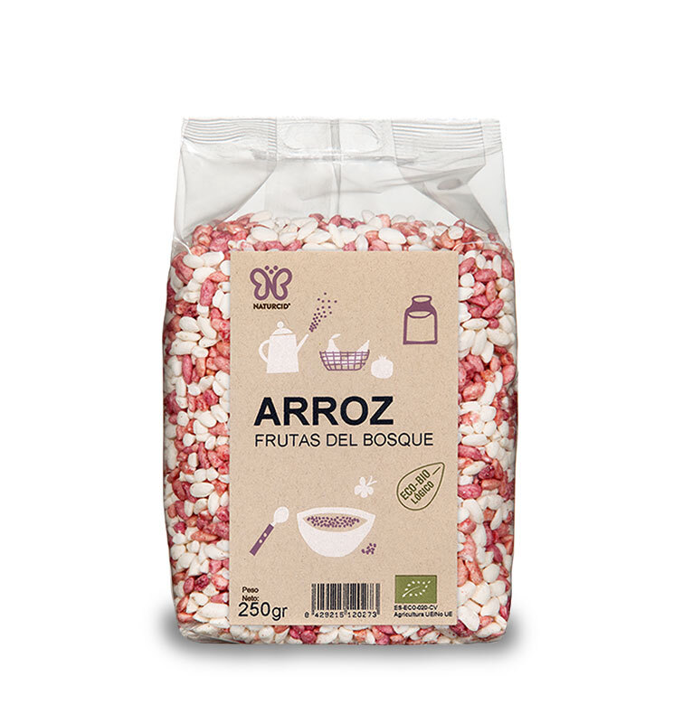 ARROZ INFLADO FRUTAS DEL BOSQUE BIO 250 GR.