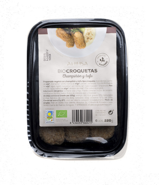REFRIG CROQUETA CHAMPIÑON Y TOFU BIO 220GR