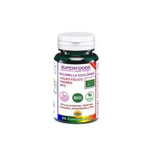 CHLORELLA BIO CON ACIDO FOLICO, HIERRO Y B12 90 COMP
