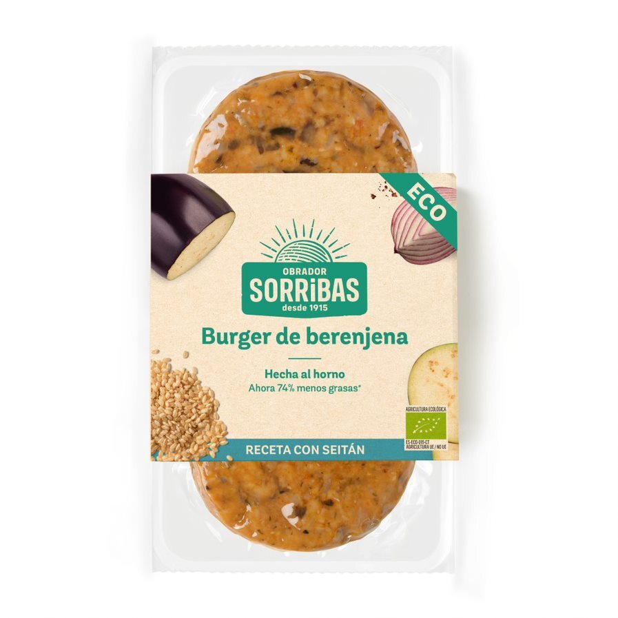 REFRIG BURGER BIO VEGETAL DE BERENJENA 160g Sorribas
