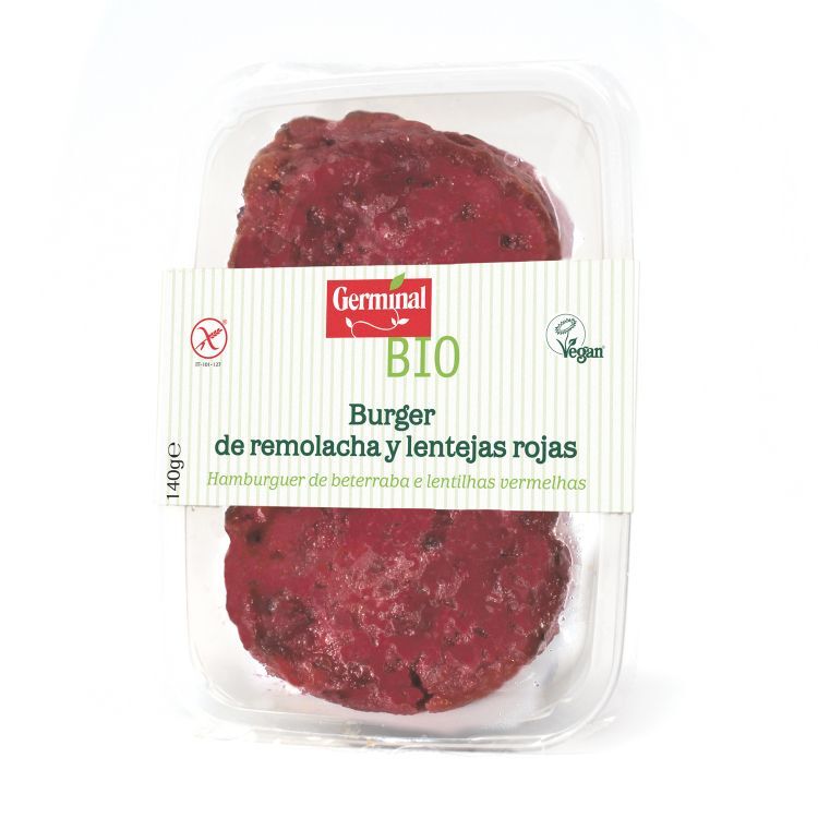 REFRIG BURGER DE REMOLACHA Y LENTEJAS ROJAS y GLUTEN FREE 140G