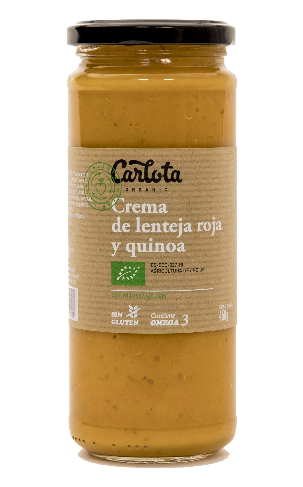 CREMA DE LENTEJA ROJA Y QUINOA 450g