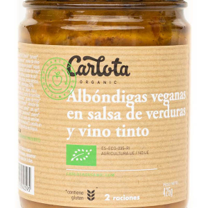 ALBÓNDIGAS VEGANAS EN SALSA VINO TINTO BIO 425 GR