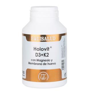 HOLOVIT D3+K2 com magnesio e membrana ovo 180cap