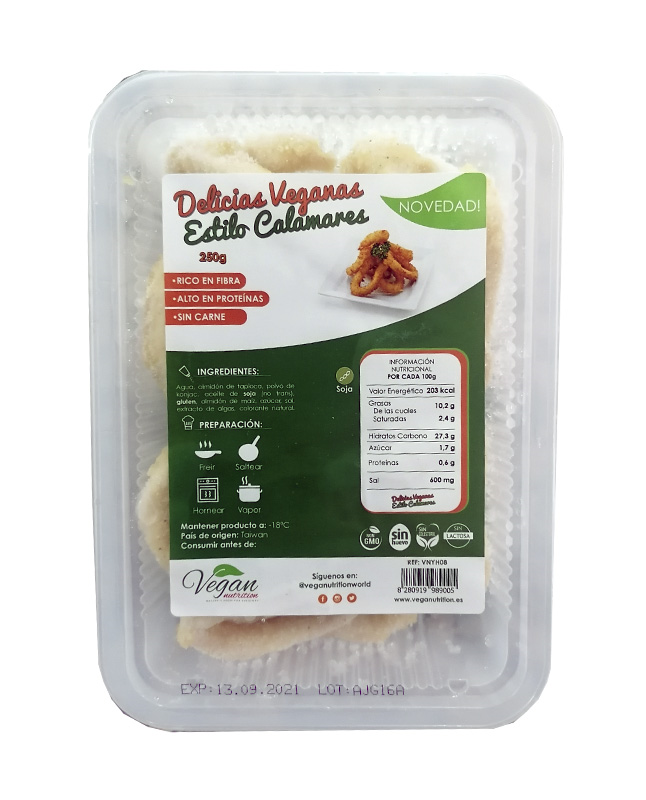 CONGELADO DELICIAS VEGANAS ESTILO CALAMARES 250GR