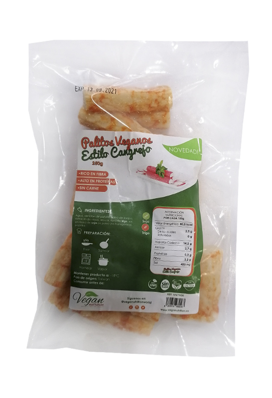 CONGELADO PALITOS VEGANOS ESTILO CANGREJO 250GR
