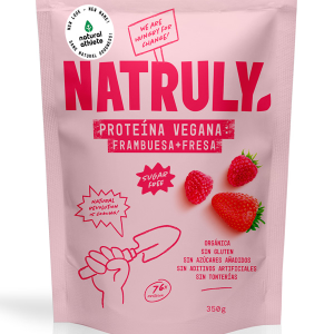 PROTEINA VEGANA FRAMBUESA Y FRESAS BIO 350 GR