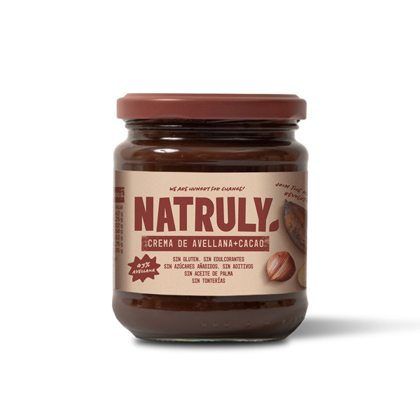 CREMA DE CACAO Y AVELLANAS Natruly 300 g