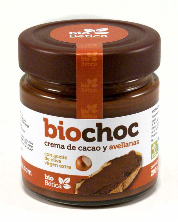 BIOCHOC CREMA DE CACAO AVELLANA BIO 200GR CRISTAL