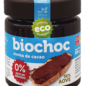 BIOCHOC CREMA DE CACAO  BIO 0% AZUCAR AÑADIDO 200GR
