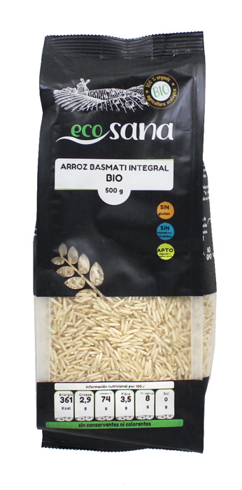 ARROZ BASMATI INTEG BIO 500GR ECOSANA