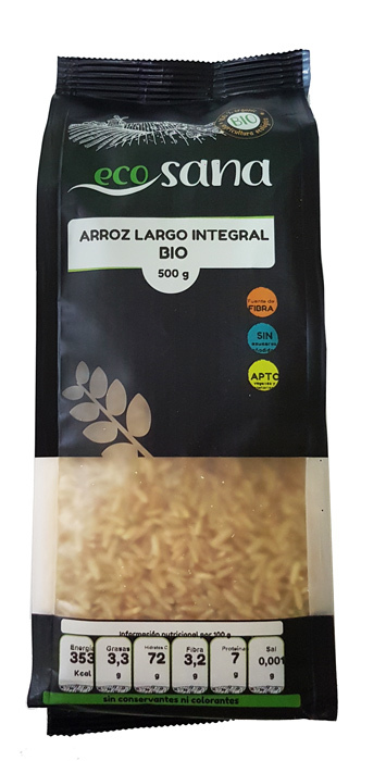ARROZ LARGO INTEGRAL BIO 500 GR ECOSANA