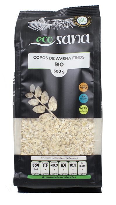 COPOS AVENA FINOS BIO 500GR ECOSANA