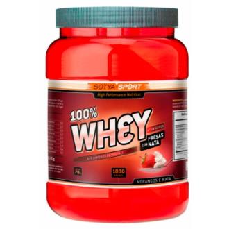 PROTEINAS whey protein 83% morango e nata 1kg.