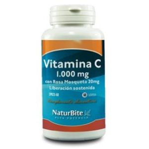 VITAMINA C 1000mg. com rosa mosqueta 20mg. 60comp.
