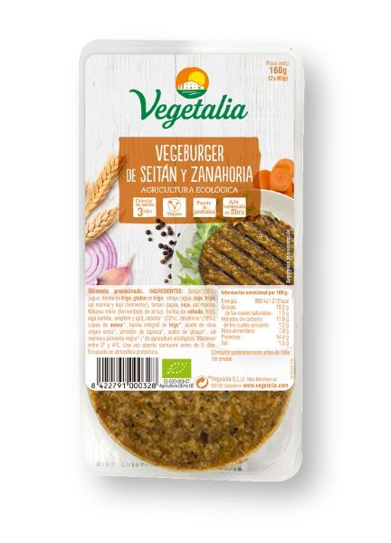 REFRIG VEGEBURGUER SEITAN ZANAHORIA BIO 160 G CCPAE