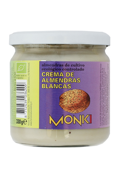 CREMA DE ALMENDRAS BLANCAS BIO MONKI 330 GR