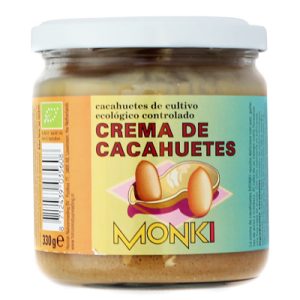 CREMA DE CACAHUETE BIO MONKI 330 GR