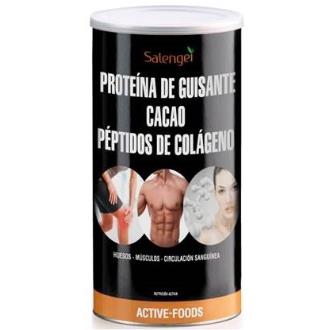 PROTEINA DE ERVILHA com colageno e cacau 500gr.
