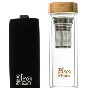 TERMO INFUSIONADOR DOBLE PARED VIDRIO 400ML BBO IRISANA