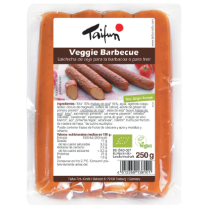 REFRIG SALCHICHAS VEGGIE BRATWURST SABOR BARBACOA BIO 250  g