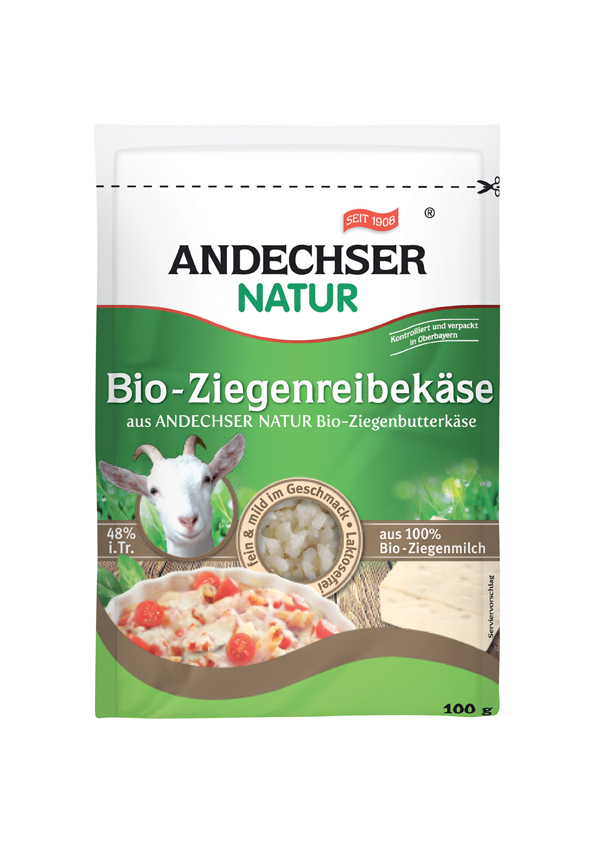 REFRIG QUESO RALLADO DE CABRA 48% MATERIA GRASA BIO 100 g - Andechser