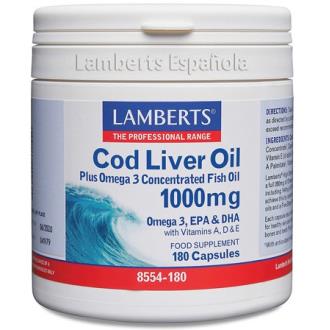 ÓLEO DE FIGADO DE BACALHAU 1000 mg. 180 cap.