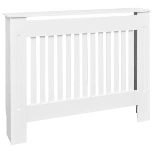 Capa de aquecedor / armário de aquecimento 112 cm, MDF branco - 665948