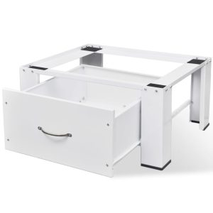Suporte para máquina de lavar roupa com gaveta branco - 666455