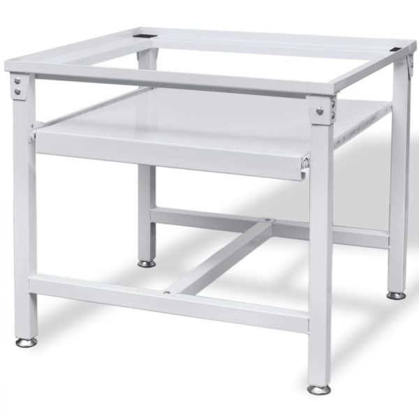 Suporte máquina lavar c/ prateleira extraível branco - 666456 - Image 2