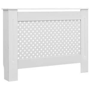 Cobertura de radiador 112x19x81,5 cm MDF branco - 665957