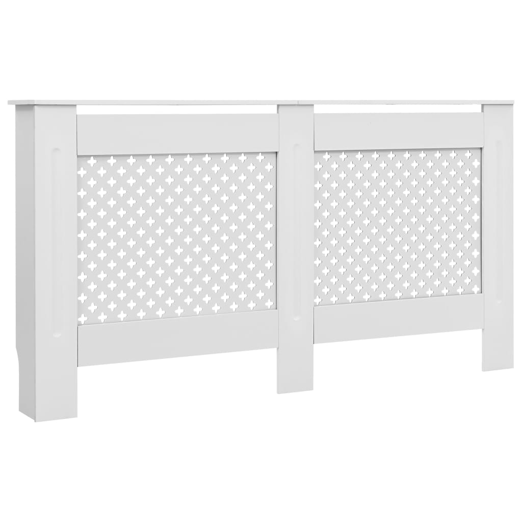 Cobertura de radiador 152x19x81,5 cm MDF branco - 665958