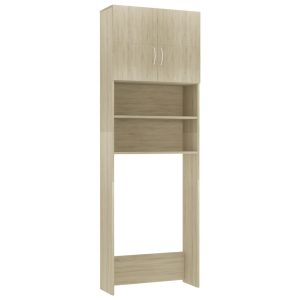 Armário máquina lavar roupa 64x25,5x190 cm aglomerado carvalho - 666464