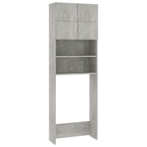 Armário máquina de lavar roupa 64x25,5x190 cm aglomerado cinza - 666465