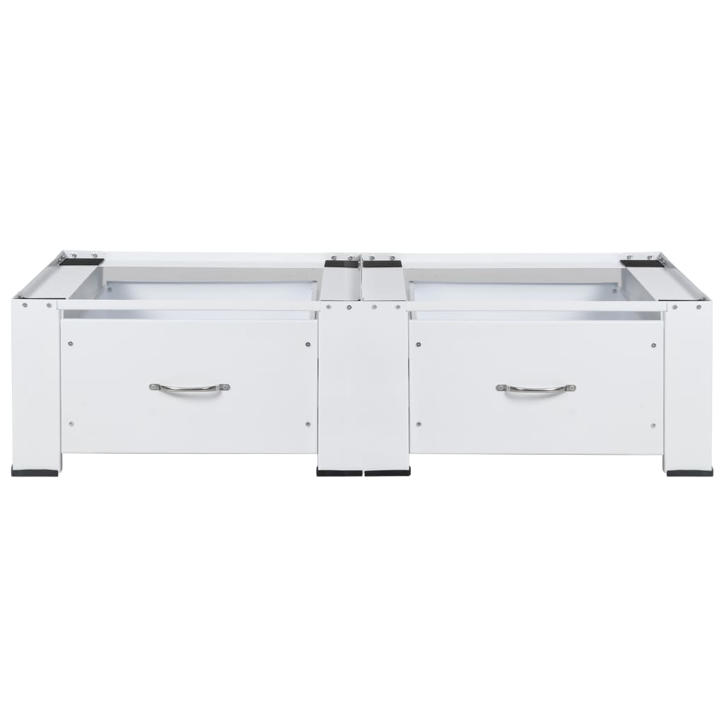 Suporte duplo para máquina de lavar e secar c/ gavetas branco - 666459 - Image 3