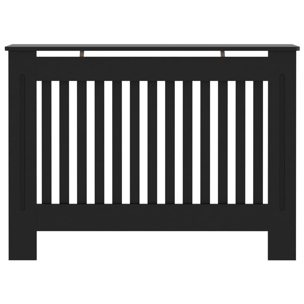 Cobertura de radiador 112x19x81,5 cm MDF preto - 665961 - Image 2