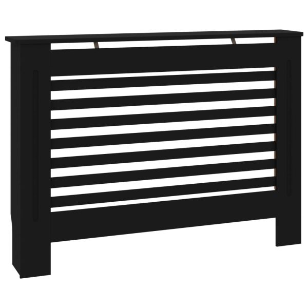 Cobertura de radiador 112x19x81,5 cm MDF preto - 665970
