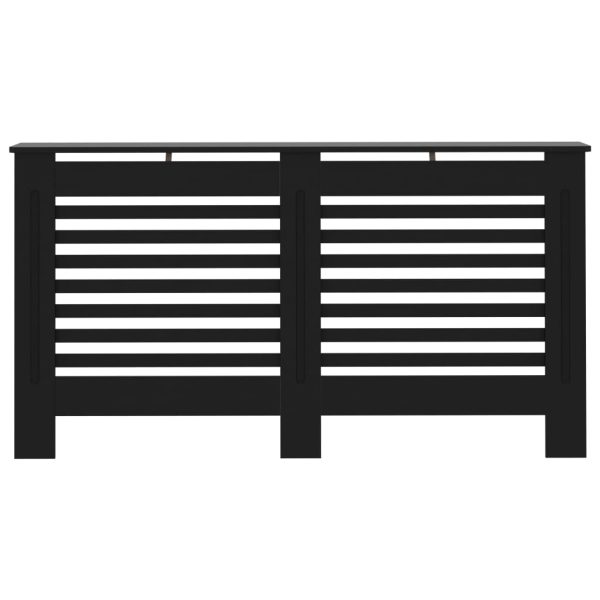 Cobertura de radiador 152x19x81,5 cm MDF preto - 665973 - Image 2