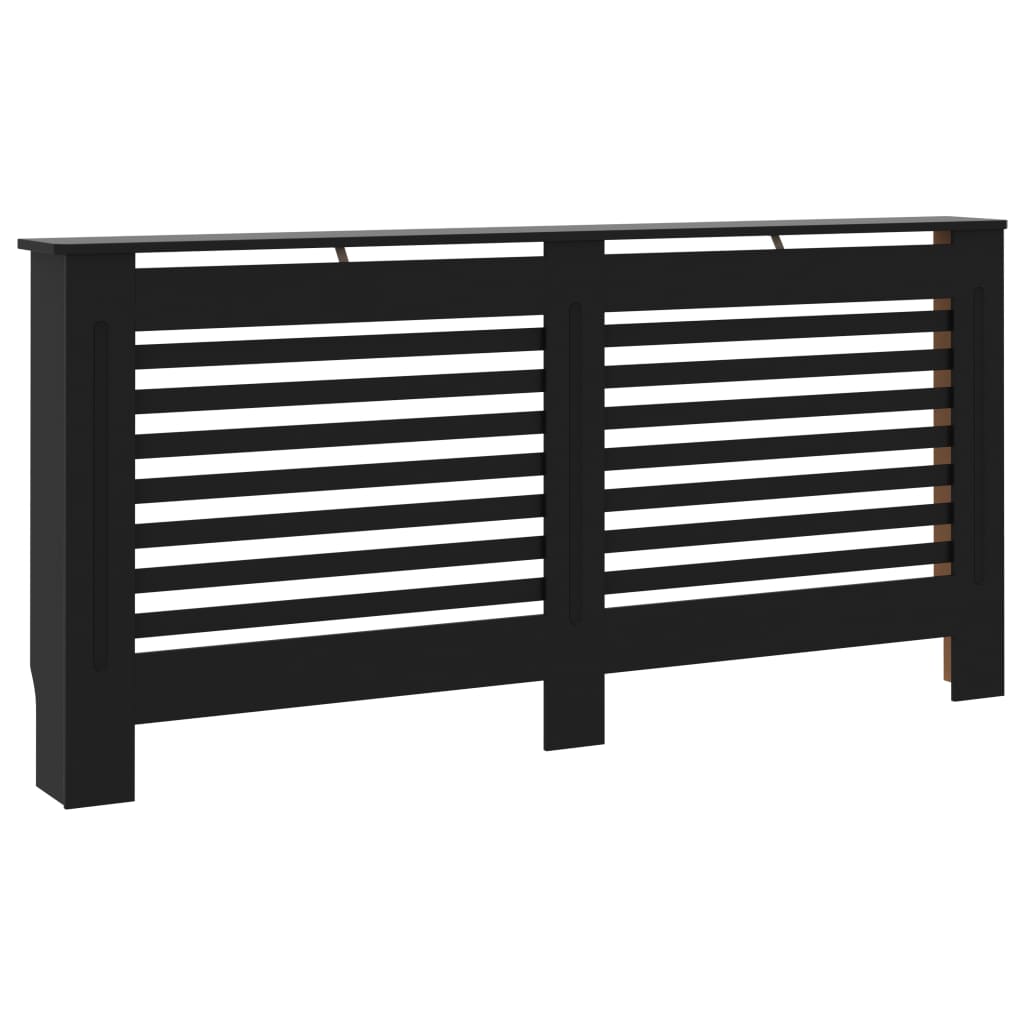 Cobertura de radiador 172x19x81,5 cm MDF preto - 665976