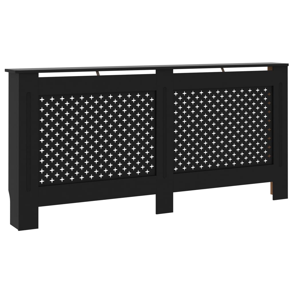 Cobertura de radiador 172x19x81,5 cm MDF preto - 665985