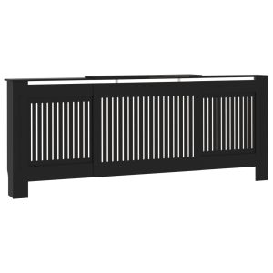 Cobertura de radiador MDF 205 cm preto - 248600