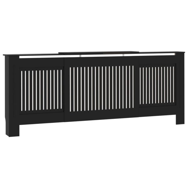 Cobertura de radiador MDF 205 cm preto - 248600